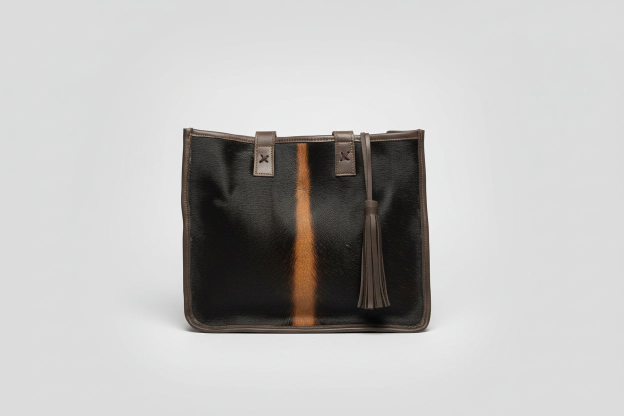Tana Nguni Bag With Leather Tassel