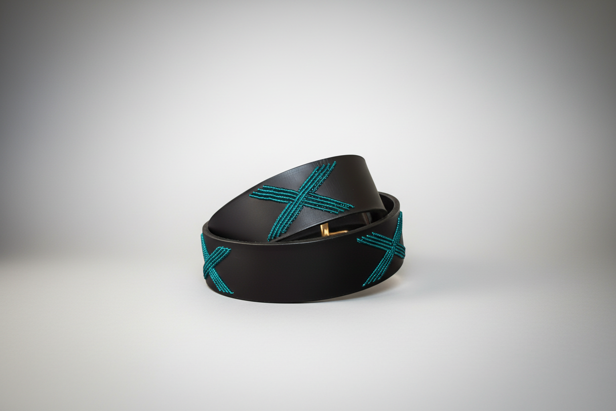 Cross Belt - Emerald Green  4cm width