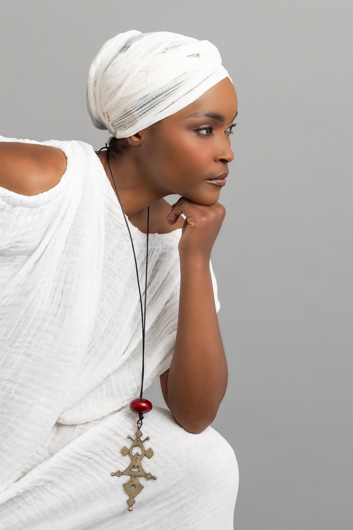 Ethiopian Handwoven cotton kaftan 2 