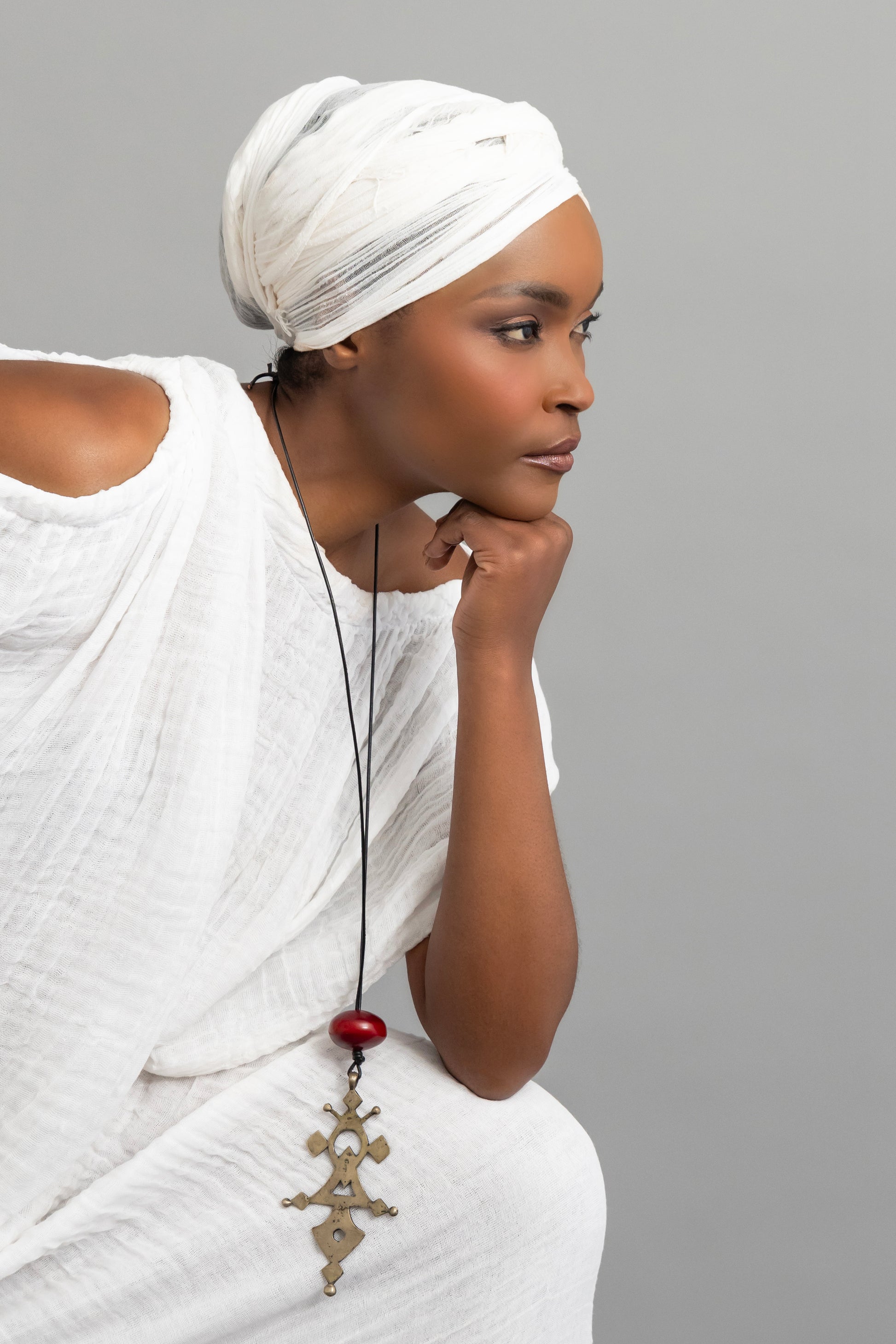 Ethiopian Handwoven cotton kaftan 2 