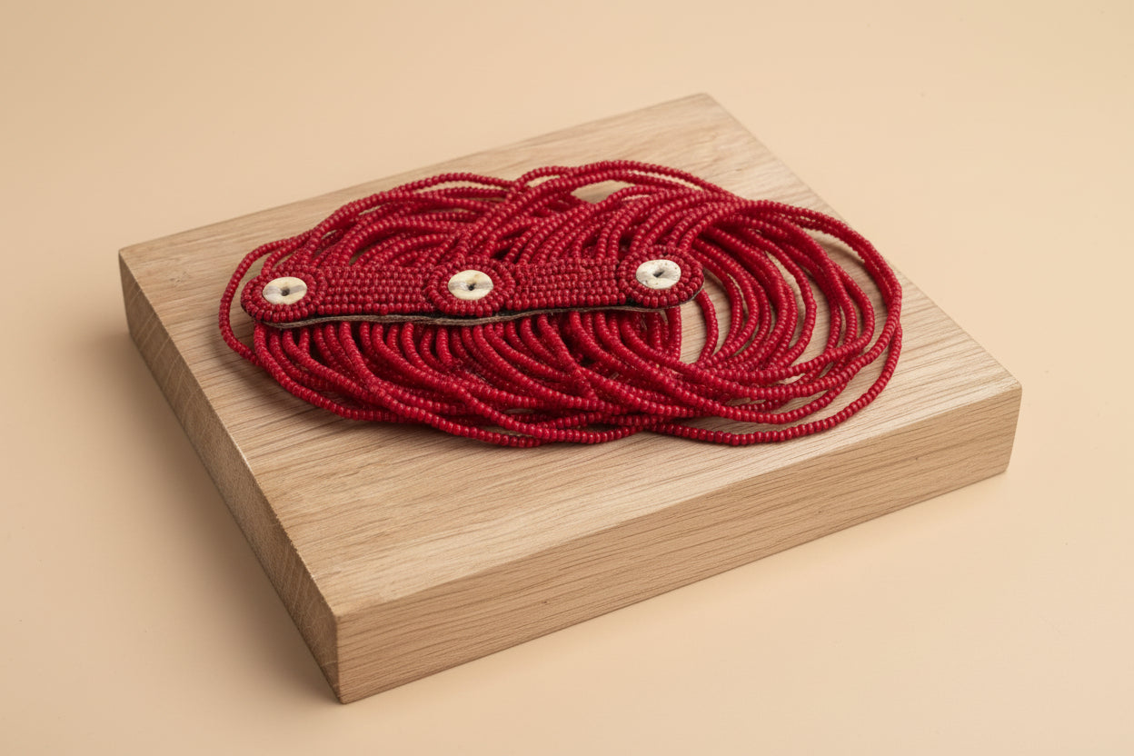 Maasai Cuff - Solid Red 