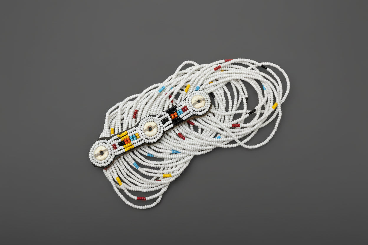 Maasai Cuff - White Colourful 1 