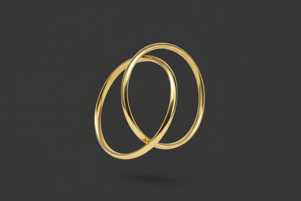 Oval brass bangle 2 