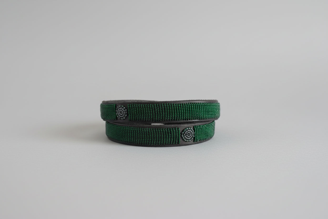 Solid w disc green belt 