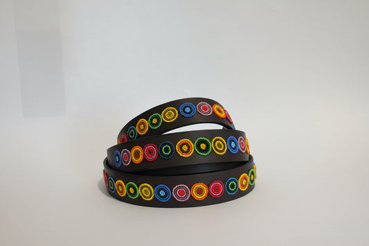 Leather Belt - Ranibow 4cm Width