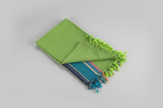 Kikoy Towel - Bright Green & Purple