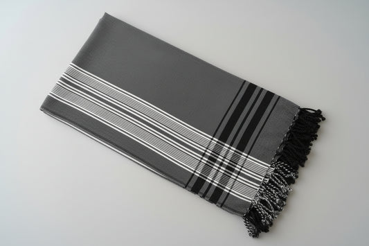Kikoy Towel - Grey & White
