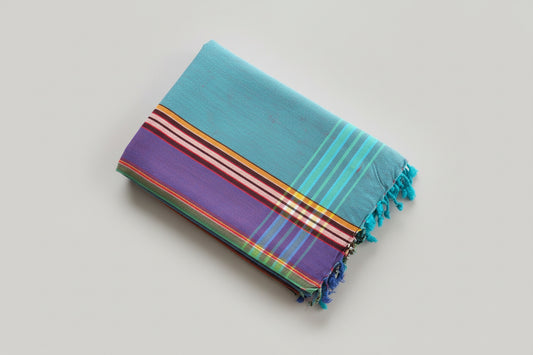 Kikoy Towel - Blue With Purple