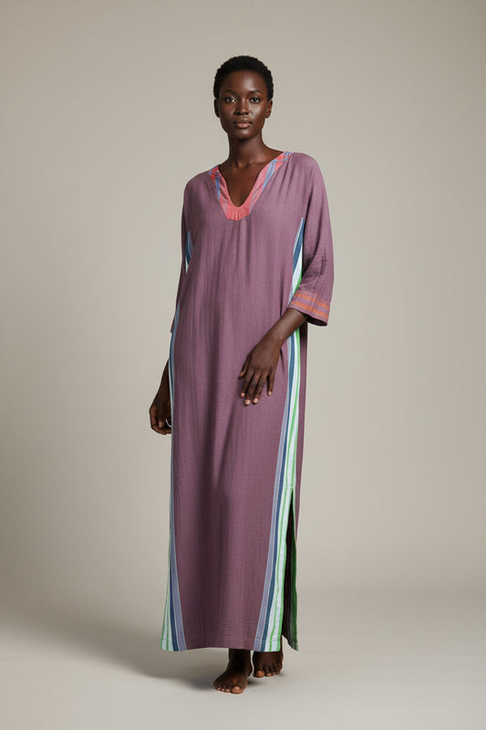 Soft Kikoy Kaftan - Deep Purple