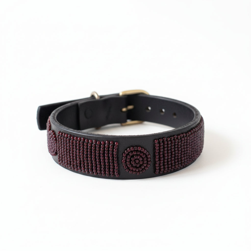 Dog Collar - Solid With Discs